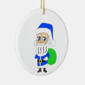 chibi Santa Claus Keramisch Ornament (Rechts)