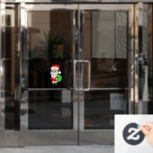 Chibi Santa Claus Raamsticker (Kantoordeur)