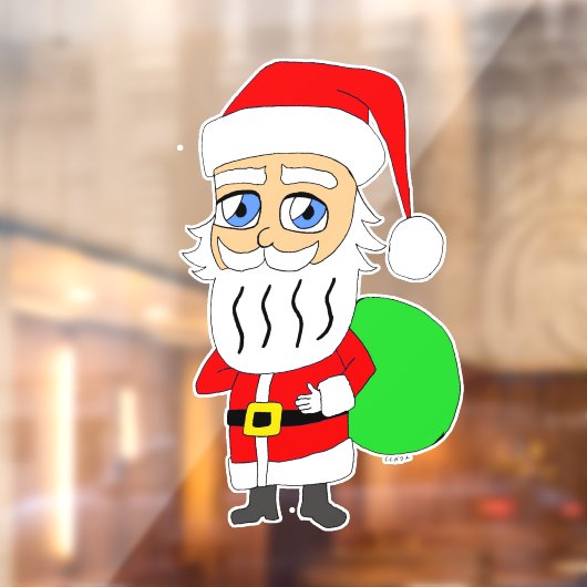 Chibi Santa Claus Raamsticker (Vel 2)