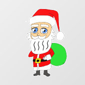 Chibi Santa Claus Raamsticker (Vel)