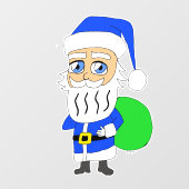 chibi Santa Claus Raamsticker (Vel)