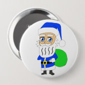 chibi Santa Claus Ronde Button 4,0 Cm (Voorkant /achterkant)