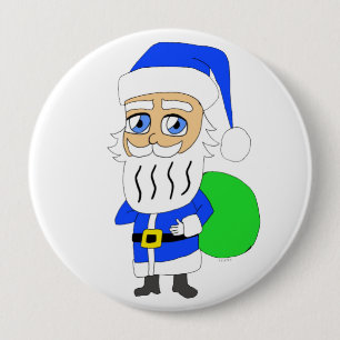 chibi Santa Claus Ronde Button 4,0 Cm
