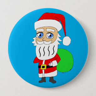 Chibi Santa Claus Ronde Button 4,0 Cm