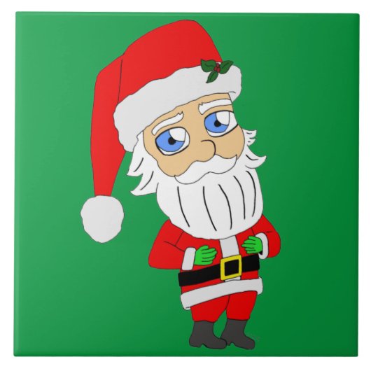 chibi santa claus tegeltje (Voorkant)