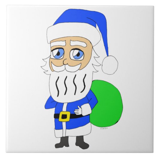 chibi Santa Claus Tegeltje (Voorkant)