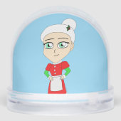 Chibi Santa en mevrouw Claus Sneeuwbol (Achterkant)