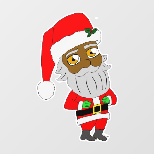 Chibi Santa Raamsticker (Vel)