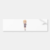 Chibi School Girl Bumpersticker (Voorkant)