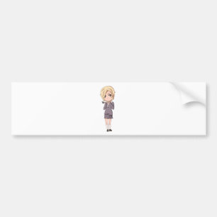 Chibi School Girl Bumpersticker