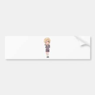 Chibi School Girl Bumpersticker