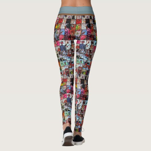 Chibi Sketch Photo Wall Leggings (Achterkant)