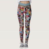 Chibi Sketch Photo Wall Leggings (Voorkant)