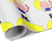 chibi " slecht " meisje cadeaupapier (Rol Hoek)