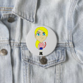 chibi " slecht " meisje ronde button 7,6 cm (In situ)
