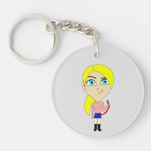 chibi " slecht " meisje sleutelhanger (Voorkant)