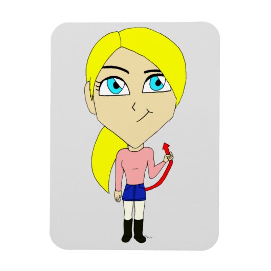 chibi "slechte" meisje magneet (Verticaal)