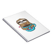 Chibi Sloth Coffee Lover � Cute Kawaii Sloth Huggi Notitieboek (Rechterzijde)