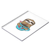 Chibi Sloth Coffee Lover � Cute Kawaii Sloth Huggi Notitieboek (Linkerzijde)