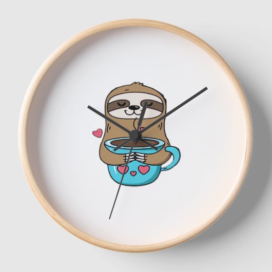 Chibi Sloth Coffee Lover – Schattigee Kawaii Sloth (Voorkant)