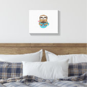 Chibi Sloth Coffee Lover – Schattigee Kawaii Sloth Canvas Afdruk (Insitu (Slaapkamer))