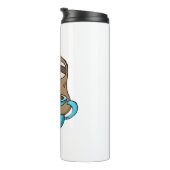 Chibi Sloth Coffee Lover – Schattigee Kawaii Sloth Thermosbeker (Geroteerd rechts)