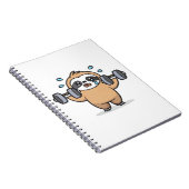 Chibi Sloth Gym Fail � Cute Kawaii Funny Workout A Notitieboek (Rechterzijde)