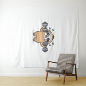 Chibi Sloth Gym Fail – Schattigee Kawaii Funny Wor Wandkleed (In Situ (horizontaal))