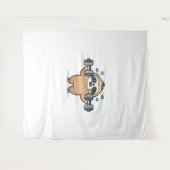 Chibi Sloth Gym Fail – Schattigee Kawaii Funny Wor Wandkleed (Voorkant (horizontaal))