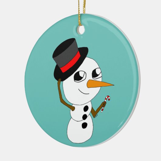 chibi smowman keramisch ornament (Links)