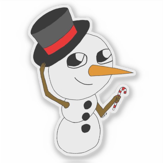 chibi smowman sticker (Voorkant)