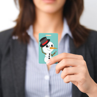 chibi sneeuwman badge