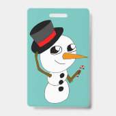 chibi sneeuwman badge (Voorzijde)