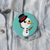 Chibi Snowman-toets Ronde Button 4,0 Cm (In situ)