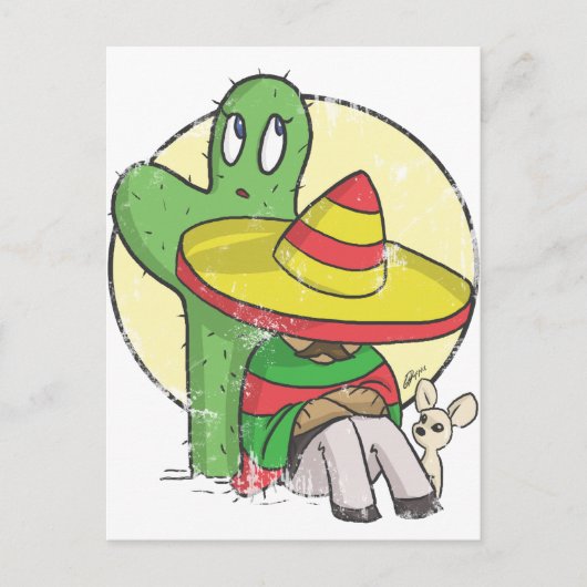 chibi sombrero noodlottig briefkaart (Voorkant)