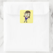 Chibi Sonic_Zeph Vierkante Sticker (Tas)