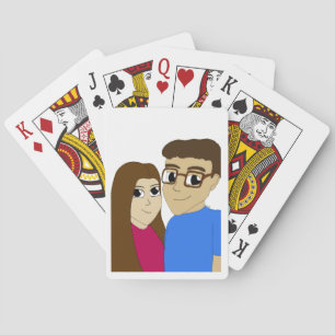 Chibi stel pokerkaarten