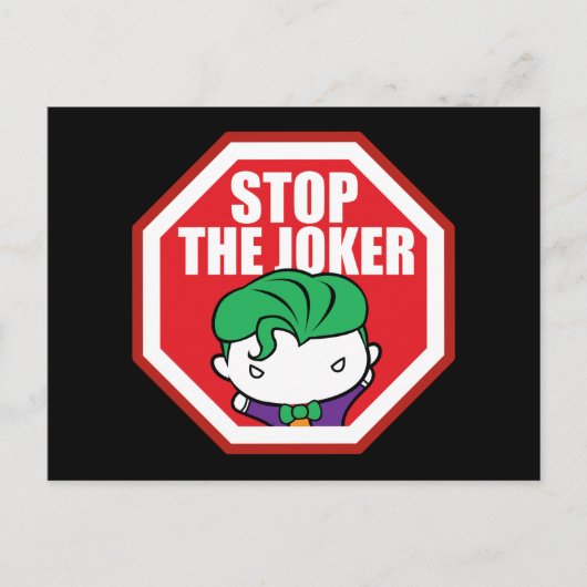 Chibi "Stop the Joker"-teken Briefkaart (Voorkant)