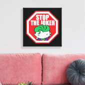 Chibi "Stop the Joker"-teken Canvas Afdruk (Insitu (Woonkamer))