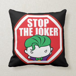 Chibi "Stop the Joker"-teken Kussen