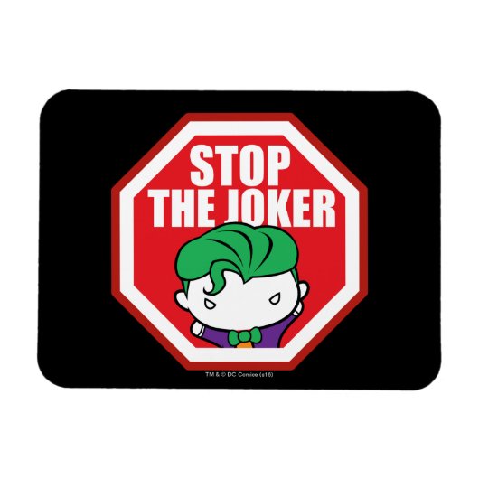 Chibi "Stop the Joker"-teken Magneet (Horizontaal)