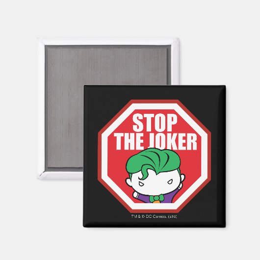 Chibi "Stop the Joker"-teken Magneet (Voorkant / Achterkant)
