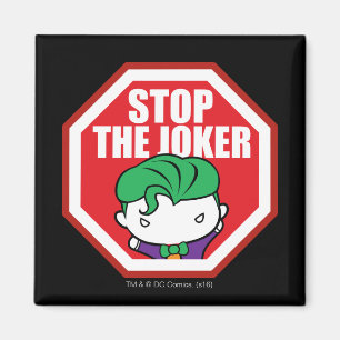 Chibi "Stop the Joker"-teken Magneet