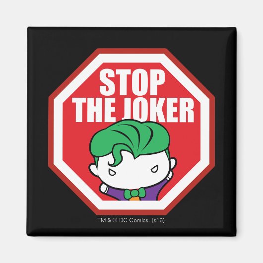 Chibi "Stop the Joker"-teken Magneet (Voorkant)