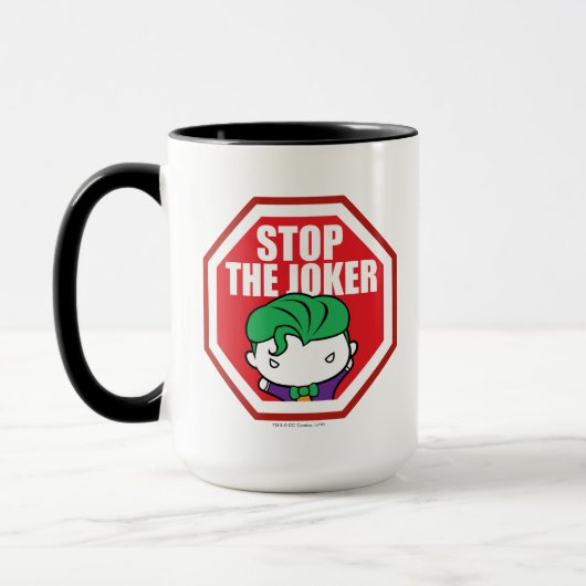 Chibi "Stop the Joker"-teken Mok (Links)