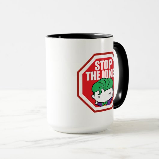 Chibi "Stop the Joker"-teken Mok (Voorkant rechts)