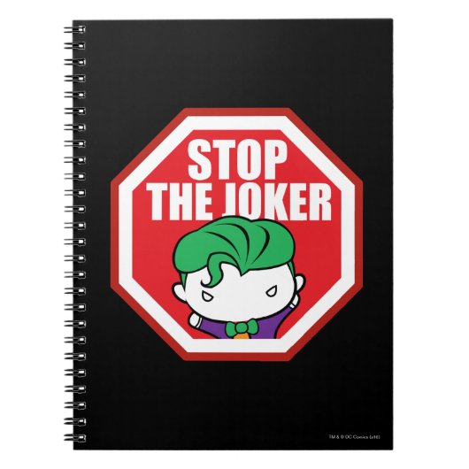Chibi "Stop the Joker"-teken Notitieboek (Voorkant)
