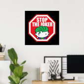 Chibi "Stop the Joker"-teken Poster (Thuiskantoor)