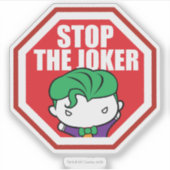 Chibi "Stop the Joker"-teken Sticker (Voorkant)