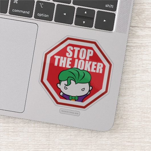 Chibi "Stop the Joker"-teken Sticker (Detail)